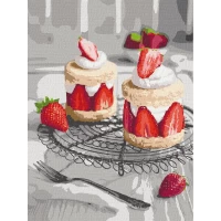 Tablou pe numere „Delicii de capsuni” 30x40cm KHO5605