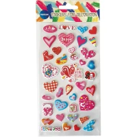 Abtibilduri decorative LOVE Puffy