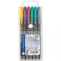 Pix gel 1mm METALLIC set 6 cul.