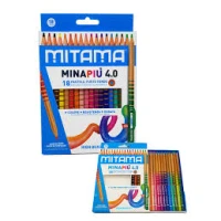 Creioane colorate lăcuite 4 mm set 18 cul