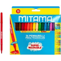 Carioci lavabile triangulare 3 mm set 36 cul.