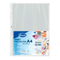 File plastic A4 100buc. 0.040mm