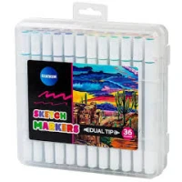 Marker varf dublu set 36 cul.