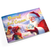 Darul lui Moș Crăciun. Citesc și colorez