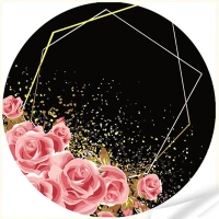 Tablou VINIL pe numere 30x30 cm "Mângâierea aurie a trandafirilor"