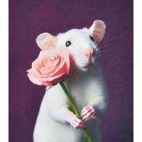 Mozaica cu Diamante 40x50 cm "Șoricelul romantic"