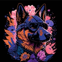 Tablou pe numere  30x30 cm "Câinel fidel"