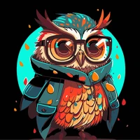 "Tablou pe numere  30x30 cm "Strălucirea înțeleptului înaripat"