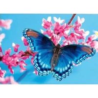 Mozaica cu Diamante 30x40 cm "Fluture pe ramură"