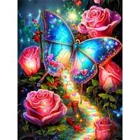 Mozaica cu Diamante 30x40 cm "Fluture strălucitor"