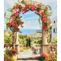 Mozaica cu Diamante 30x40 cm "Arcul cu flori"