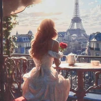 Mozaica cu Diamante 30x30 cm "Vedere asupra Parisului"