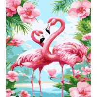 Tablou pe numere 30x40 cm "Flamingo"