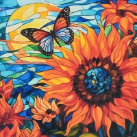 Mozaica cu Diamante 30x30 cm "Raza de soare"