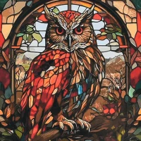 Mozaica cu Diamante 30x30 cm "Bufnița înțeleaptă"