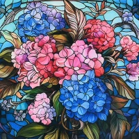 Mozaica cu Diamante 30x30 cm "Paleta florala"