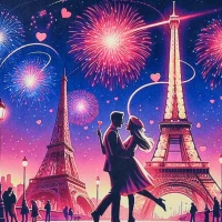 Mozaica cu Diamante 30x30 cm "Magia nopții pariziene"