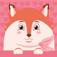 Tablou pe numere 20x20 cm "Vulpiță"