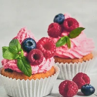 Mozaica cu Diamante 30x30 cm "Brioșe cu fructe"