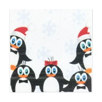 Tablou pe numere 20x20 cm ""Cinci pinguini"