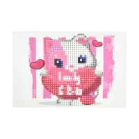 Mozaica cu Diamante 10x15 cm "Pisica drăguță cu minge"