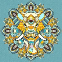 Set de desen Antistress 30x30 cm "Asia misterioasă"