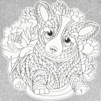 Set de desen Antistress 30x30 cm "Botic delicat"