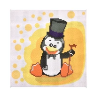 Broderie 20x20 cm "Pinguinul fermecat"