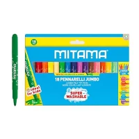 Carioci lavabile Jumbo 5 mm set 18 cul.