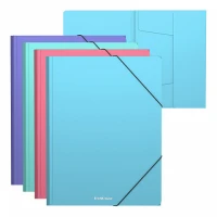 Mapă cu elastic A4 Pastel 4buc/set