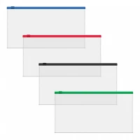 Mapa plastic cu fermoar color Fizzy Clear 230х70 mm