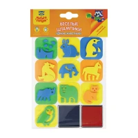 Stampilute EVA "Animale sălbatice", set 10 buc. MULTI PULTI
