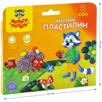 Plastilină 8 cul.120 gr.+cutit, cu ceara "Raton" / MULTI PULTI