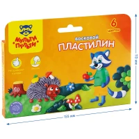 Plastilină 6 cul.90 gr.+cutit, cu ceară "Raton" / MULTI PULTI