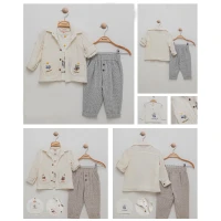 Set băieți 3 piese (cămașă, tricou, pantaloni)