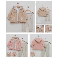 Set fete 3 piese (jachetă, body, pantaloni)