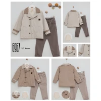 Set băieți 3 piese (jachetă, pantaloni, cămașă)