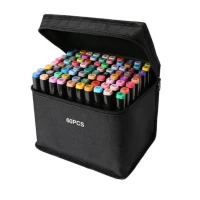 Marker varf dublu set 60 cul. textil