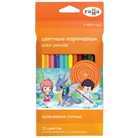 Creione colorate 12 cul.(6 clasice +6 pastel) Soare Oranj ,GAMMA