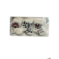 Set 3 perechi de sosete bebe unisex buline