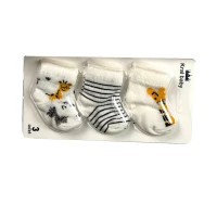 Set 3 perechi de sosete bebe unisex girafa