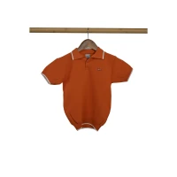 Tricou polo premium portocaliu baieti