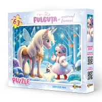 Puzzle 63ps. Fulguta si unicornul fermecat