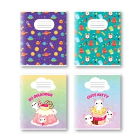 Caiet 12 foi linie oblica rara cartonat (DORINTA)