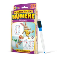 27 de cartonase educative. De la punct la linie. Numere