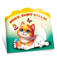Citesc si colorez cu autocolante. Miau, sunt Bella