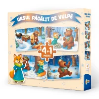 Puzzle 4in1, Ursul pacalit de vulpe